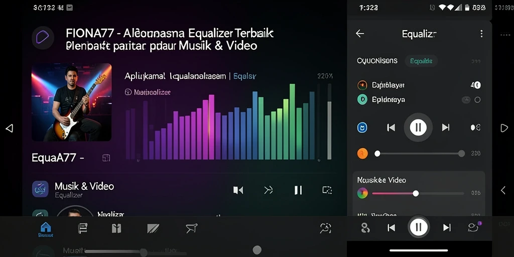 Tampilan antarmuka FIONA77 dengan fitur Equalizer yang menarik.