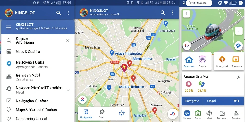 Antarmuka pengguna aplikasi KINGSLOT menampilkan navigasi yang jelas dan informatif.