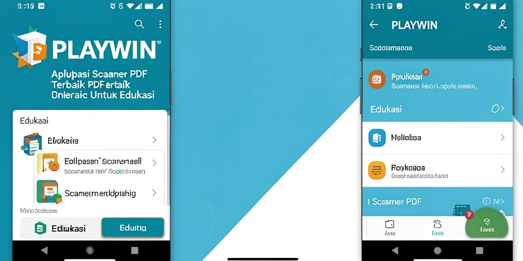 Tampilan antarmuka utama aplikasi Scanner PDF PLAYWIN yang ramah pengguna.