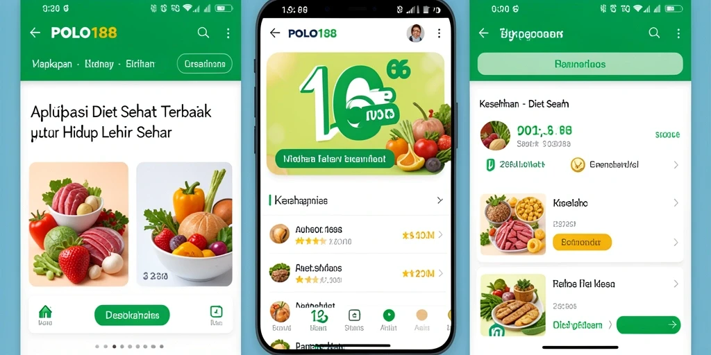 Antarmuka POLO188 menampilkan fitur Diet Sehat yang informatif.