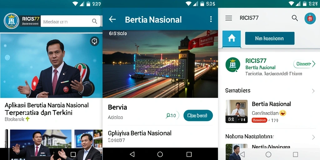 Antarmuka aplikasi RICIS77 yang menampilkan berita nasional terkini.