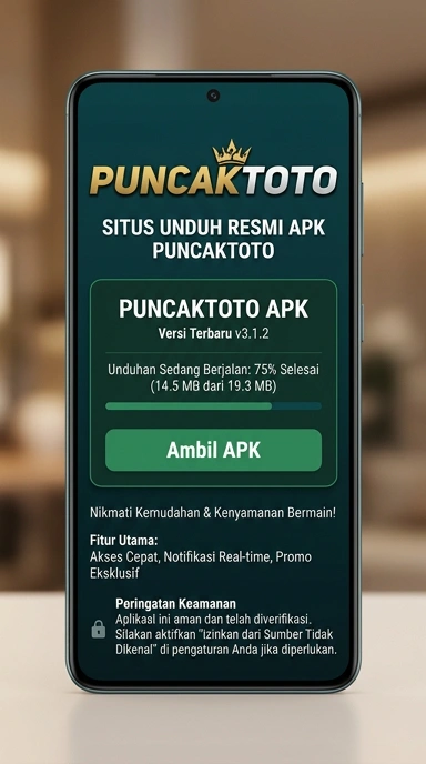 Tampilan halaman APK puncaktoto